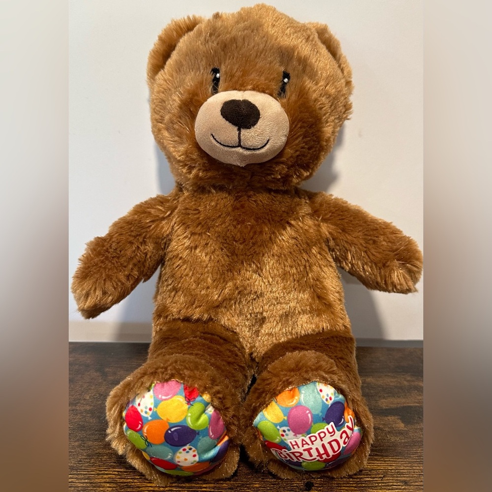 Build A Bear Brown Happy Birthday Plush